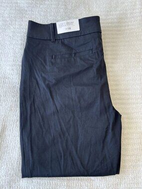 NEW LOFT Skinny Ankle Pants Women Size 18 Black Dress Pants Trousers Stretch